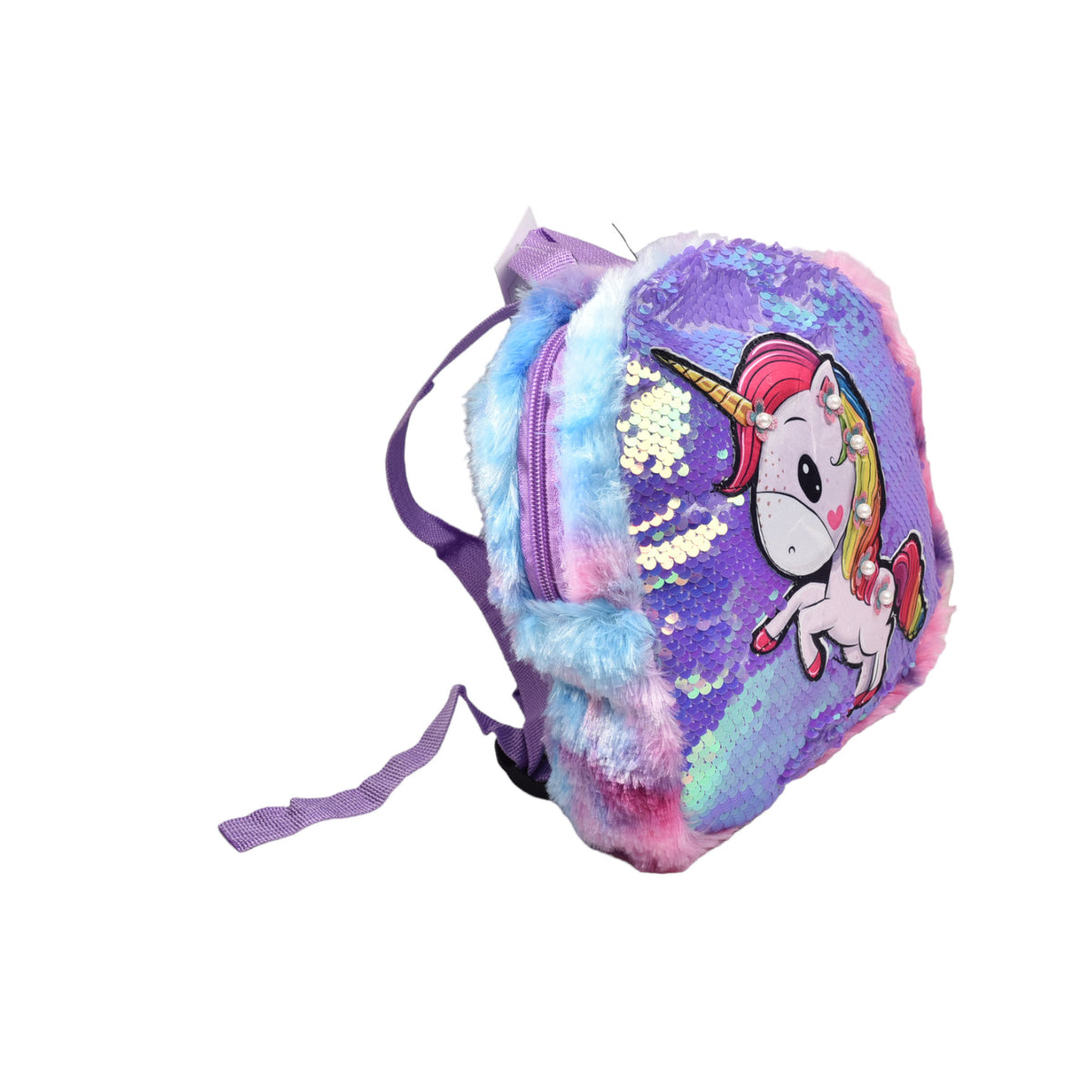 morral unicornio lentejuelas peluche infantil