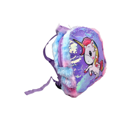 MORRAL UNICORNIO LENTEJUELAS PELUCHE INFANTIL