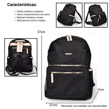 MALETA MORRAL NEGRO POLIESTER DIM:37X27X15
