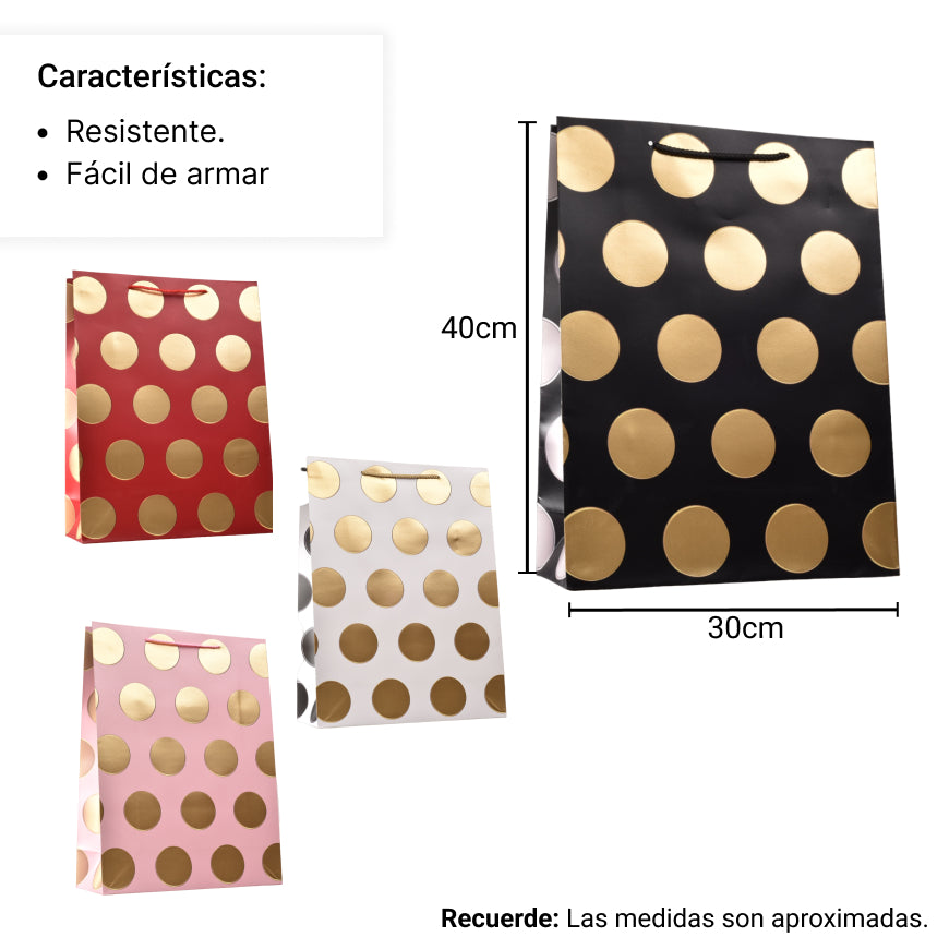 bolsa regalo en papel tamaño grande