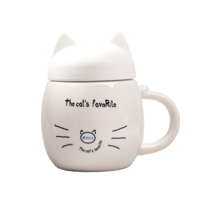 MUG CERAMICA DE GATO POCILLO CON TAPA