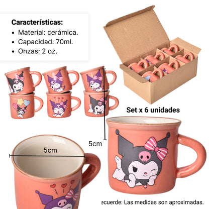 POCILLO SET X 6 PZAS PERSONAJES