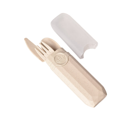 SET CUBIERTOS PORTATILES PLASTICO VARIOS COLORES DIM:20X4X2