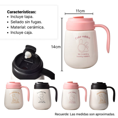MUG POCILLO BLANCO CON DIFERENTES DISEÑOS EN CERAMICA