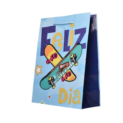 BOLSA PARA REGALO DISEÑO NIÑO DE PAPEL DIM:30X41X11