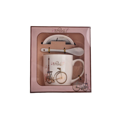 POCILLO CON CUCHARA MUG CERAMICA