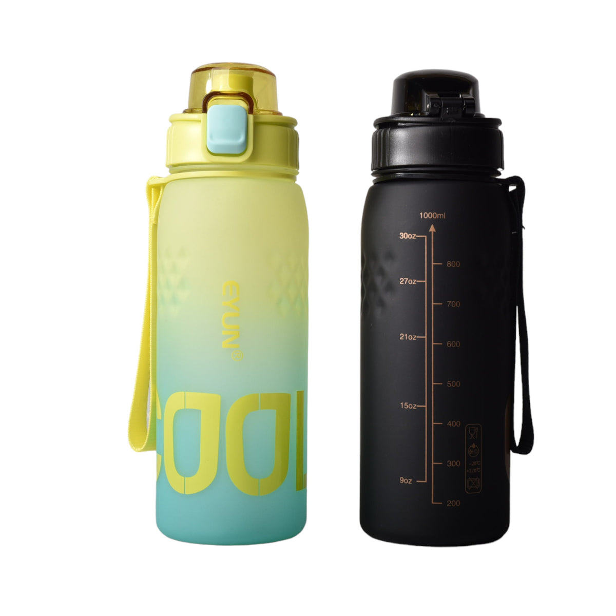 botella de agua plastica de 1000ml dim:8x8x26cm