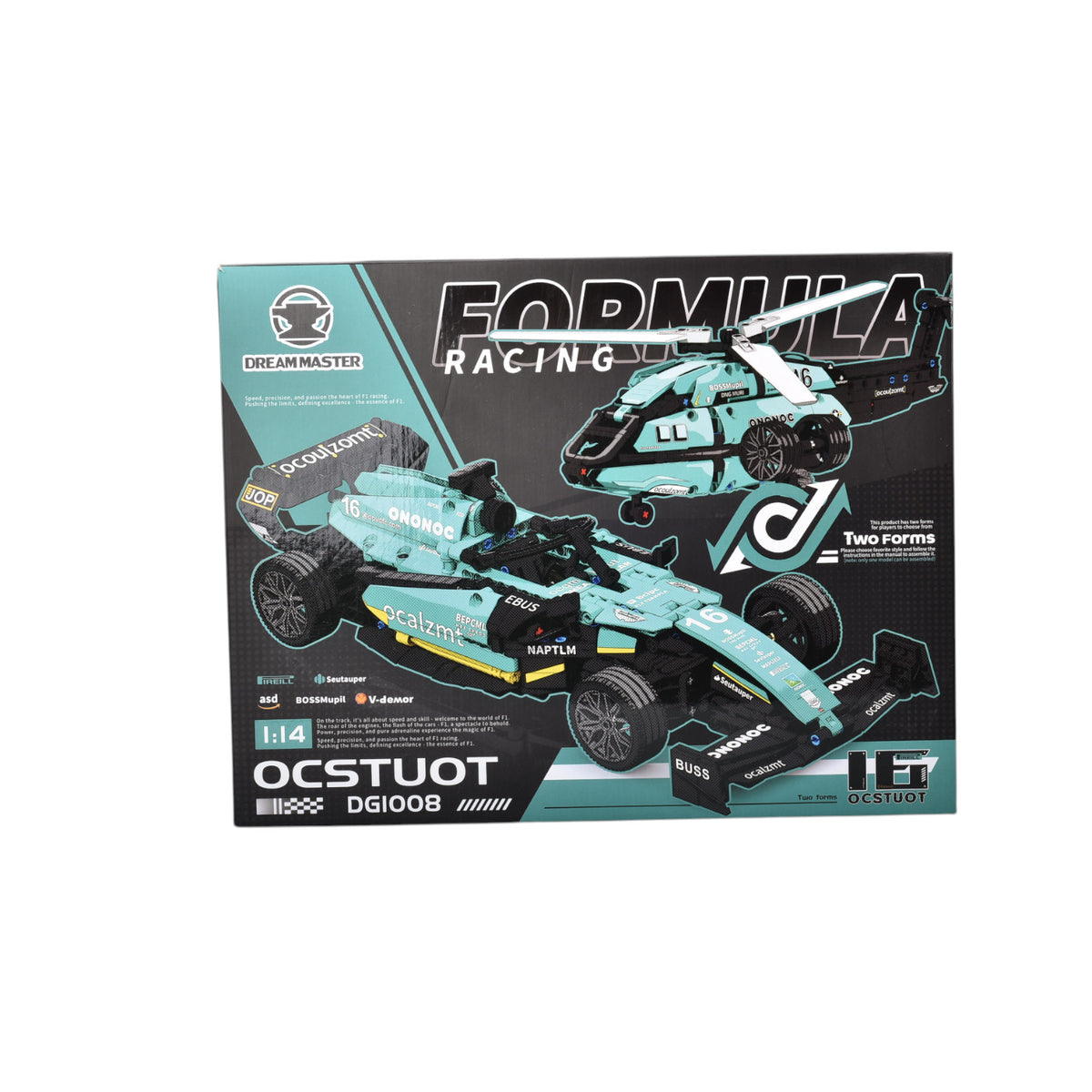 bloques fichas armable 1240pcs carro y helicoptero dim:40x31x8