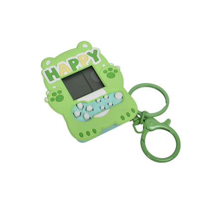LLAVERO PLASTICO FORMA DE ATARI VERDE AZUL DIM:7X6X1