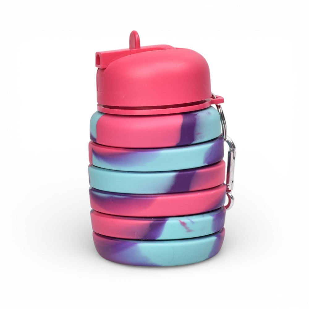 botella de agua plegable 550ml silicona varios colores
