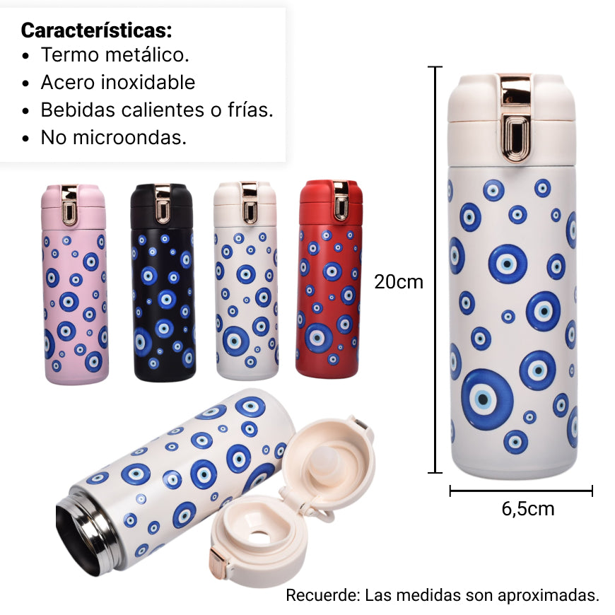 termo acero inoxidable 500ml metalico dim:6x20