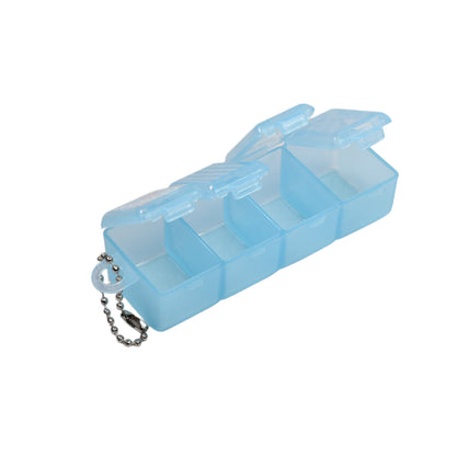 ORGANIZADOR DE PASTILLAS 4 COMPARTIMIENTOS DIM:8,7*3,4*2,4