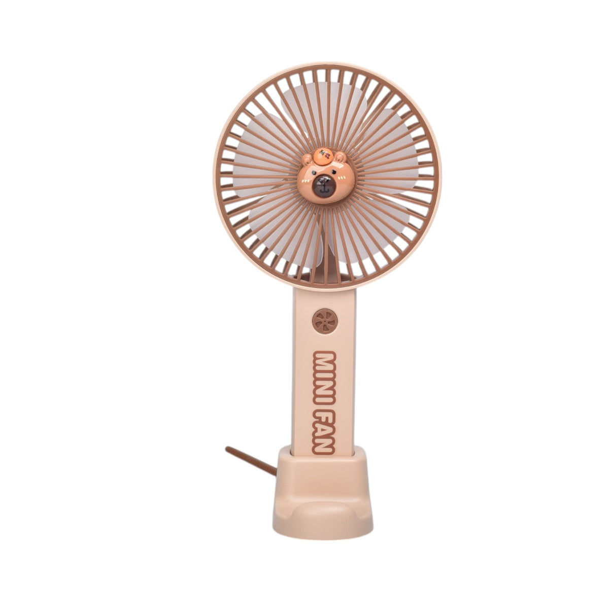ventilador redondo plastico recargable dim:18x9x3