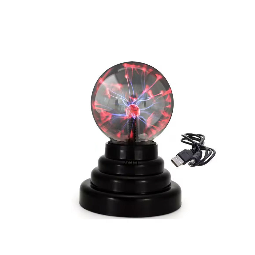 esfera bola plasma lampara interactiva vidrio plastico