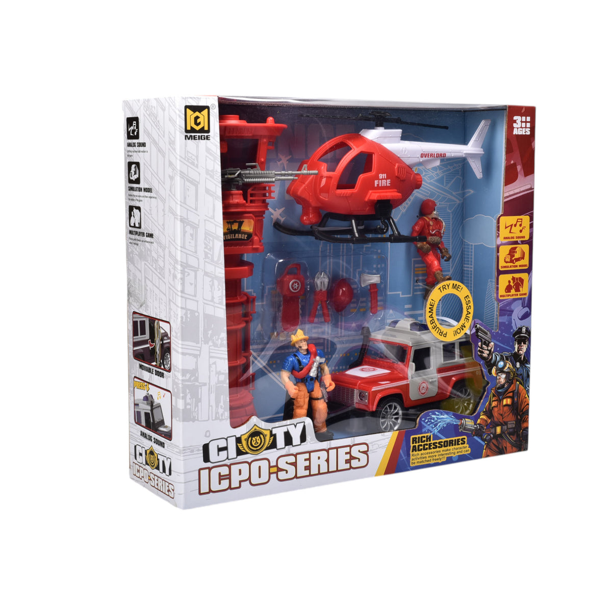 juguete set estacion de bomberos para niños dim:37x11x33