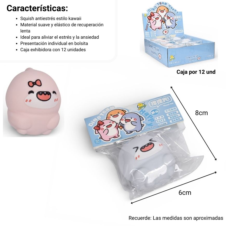 squishy anti estrés tiburoncito  dim:8x6x4