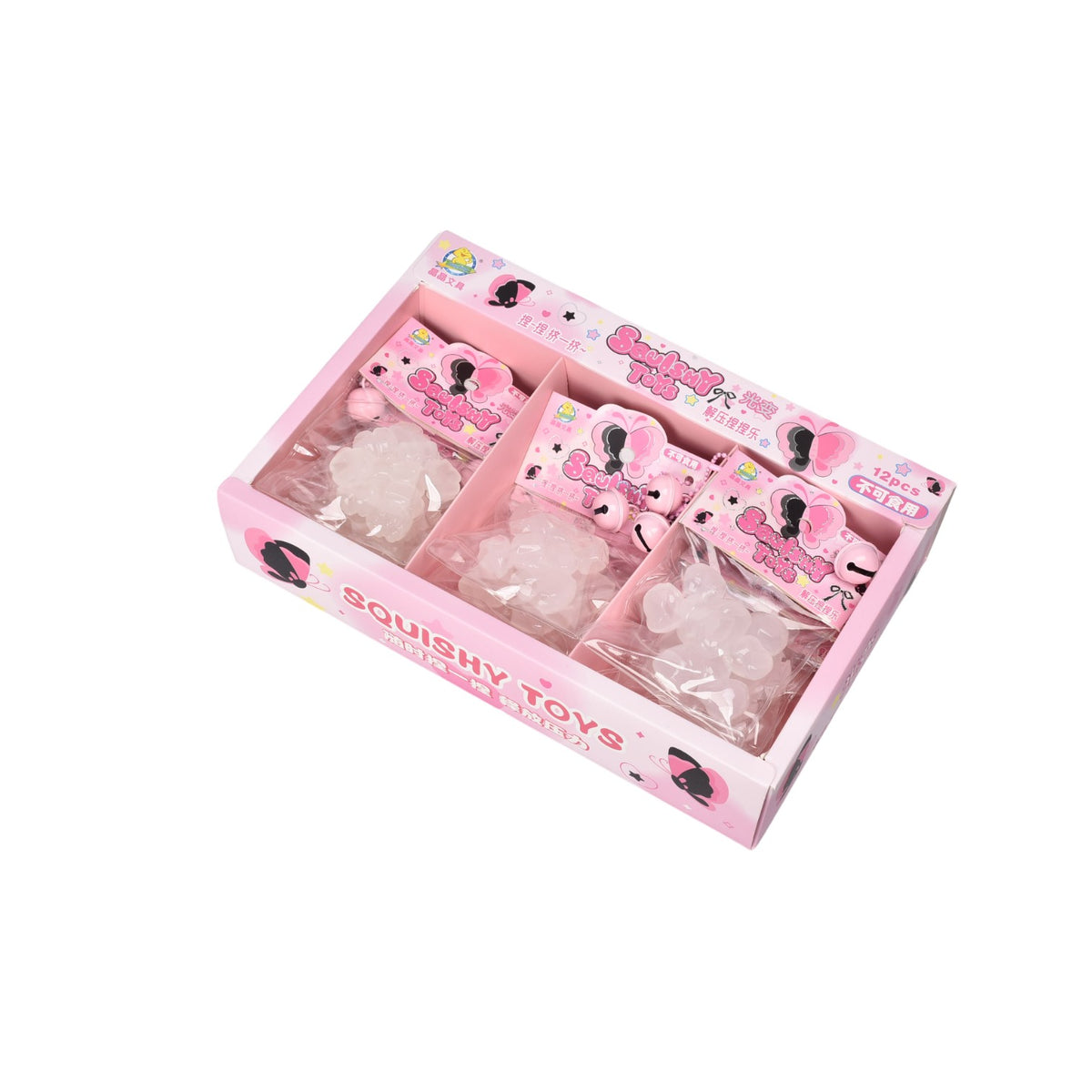 squishy corazones y estrellas transparentes anti estres elastico caucho