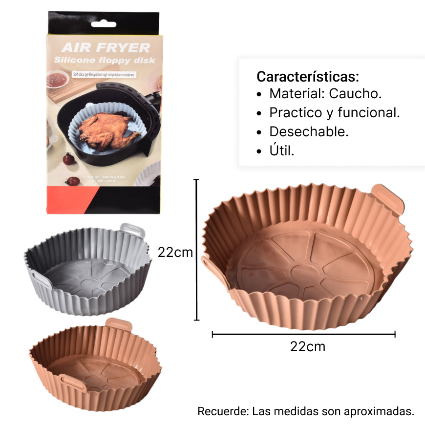 molde protector para freidora air fryer silicona reutilizable