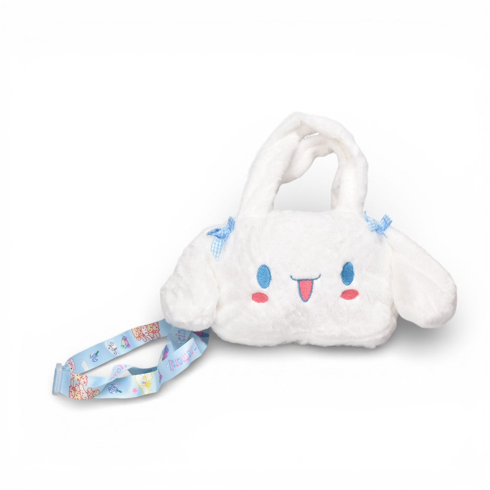 bolso cartera personaje blanco poliester peluche dim:20x14x3