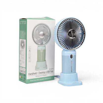 VENTILADOR RECARGABLE PLASTICO CON CABLE USB DIM:17X9X4