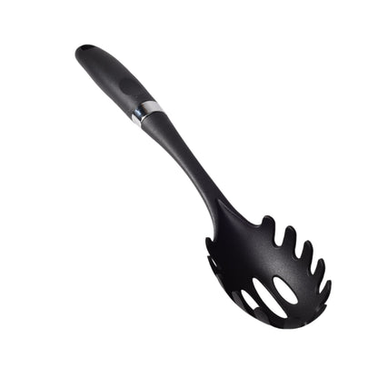 CUCHARON PASTA SILICONA PLASTICO UTENSILIOS COCINA NEGRO