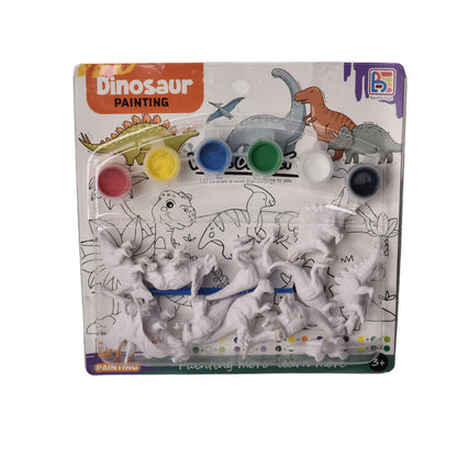 SET KIT DE PINTAR DINOSAURIO CON TEMPERAS