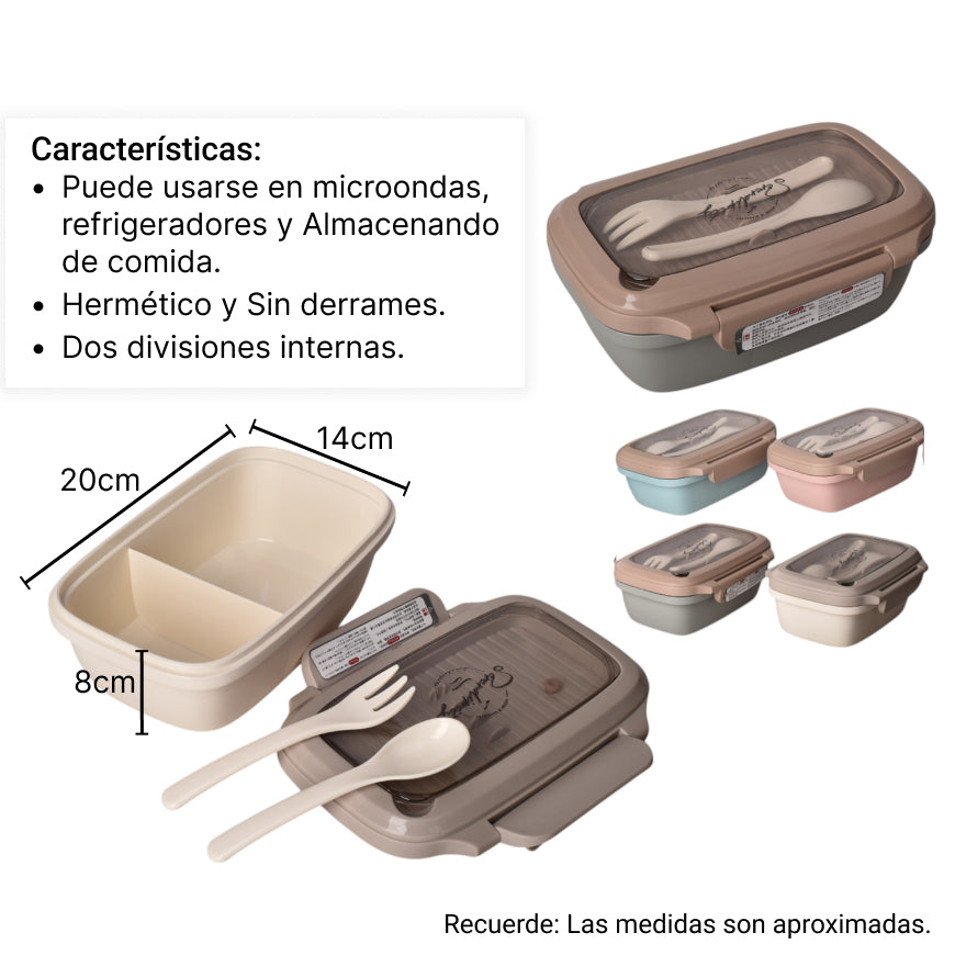 portacomida plastico 1000ml dim:20*13*8
