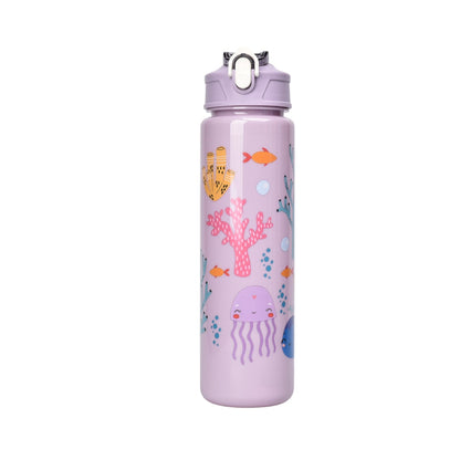 BOTELLA DE AGUA 800ML PLASTICA DIM:6X6X25