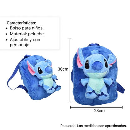MALETA MORRAL PEQUEÑO INFANTIL STITCH DIM:30X23X6