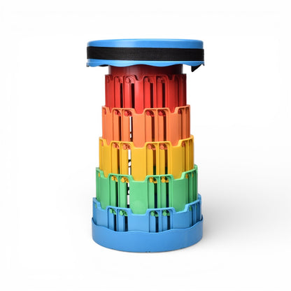 SILLA PLASTICA PLEGABLE MULTICOLOR DIM: 25X25X7