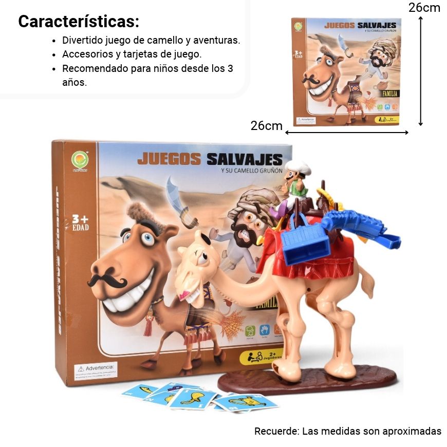 juego de mesa camello gruñon dim:26.7x26.7x8.7cm