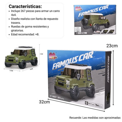 BLOQUES FICHAS PLASTICA ARMABLE CAMIONETA DIM:32X4X23