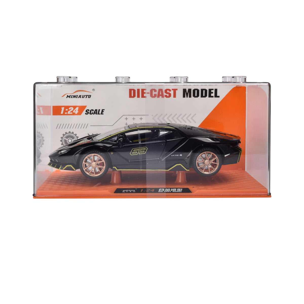 carro de coleccion metalico con estuche acrilico dim:12 x 24 x 12 cm