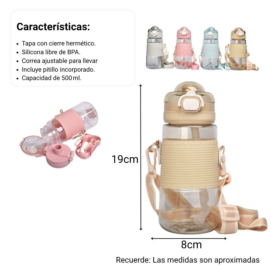 botella de agua 500ml plastica