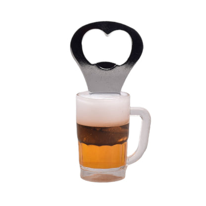 DESTAPADOR PLASTICO CON IMAN FORMA VASO CERVEZA DIM:9X3X3