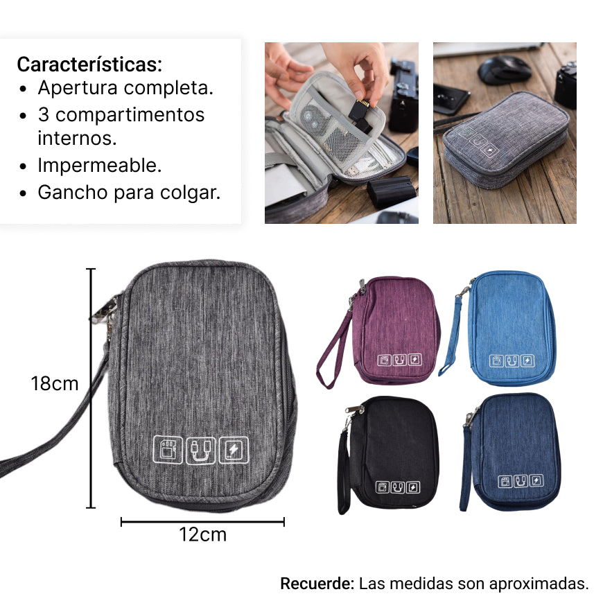 bolso organizador de cables multifuncional