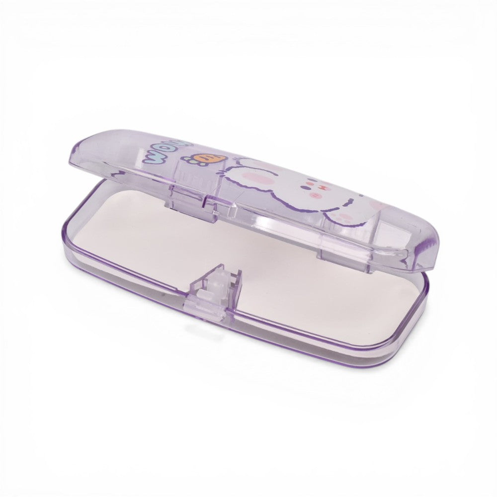 estuche para gafas plastico transparente dim: 14x5x3