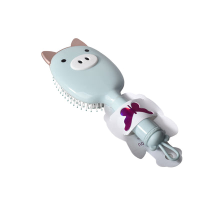 CEPILLO PLASTICO PARA CABELLO FORMA CERDITO DIM:8X25X4