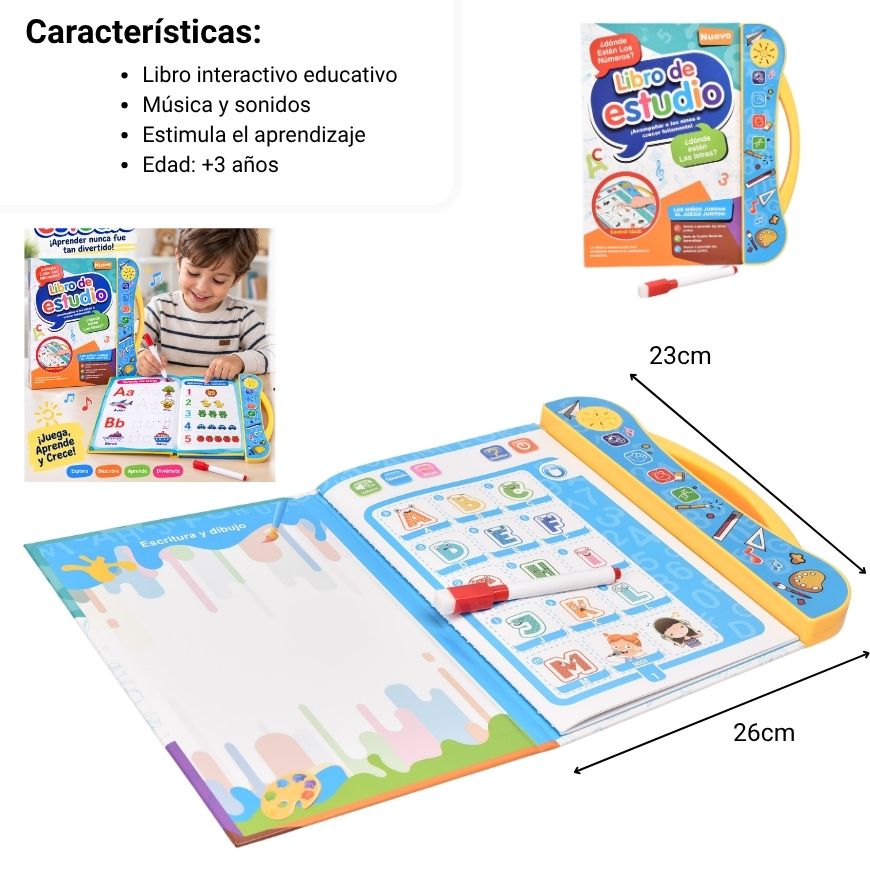 juguete didactico libro para niños dim:23.6*2.6*26cm