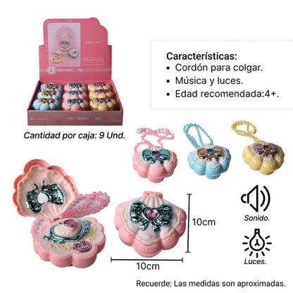 JUGUETE COLLAR CORAZON CON LUCES Y SONIDO