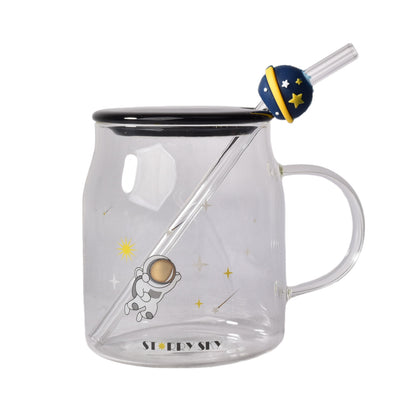 MUG POCILLO CERAMICA TRANSPARENTE DISEÑOS DE ASTRONAUTA