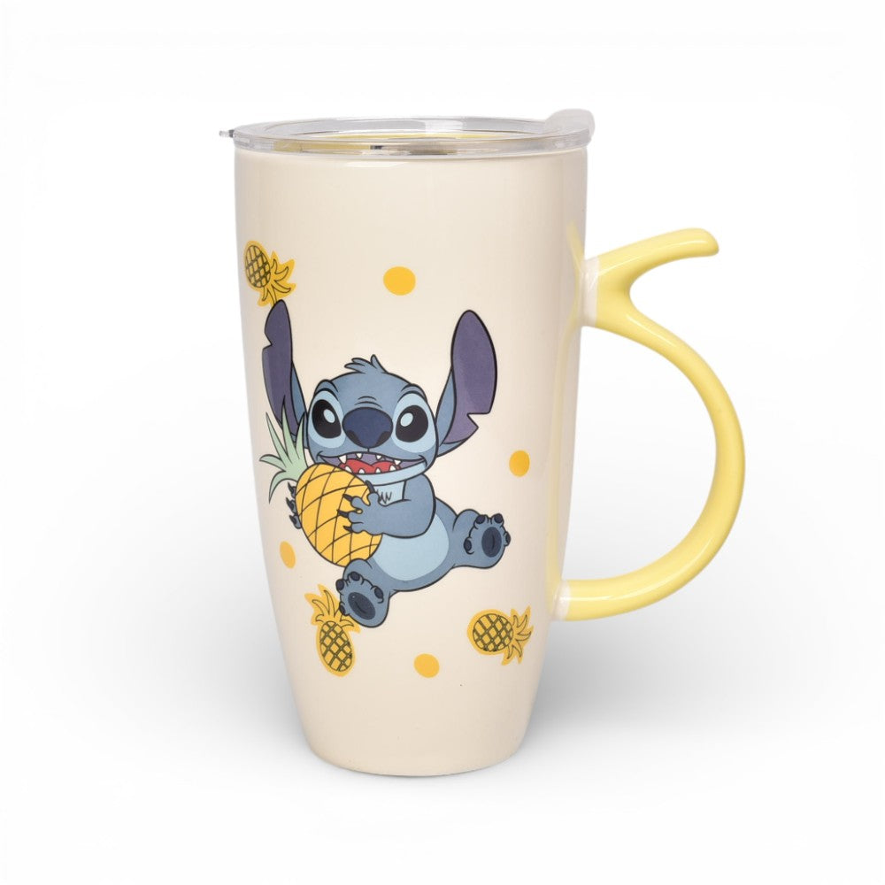 mug pocillo con tapa plastica personaje 580ml dim:8x8x15