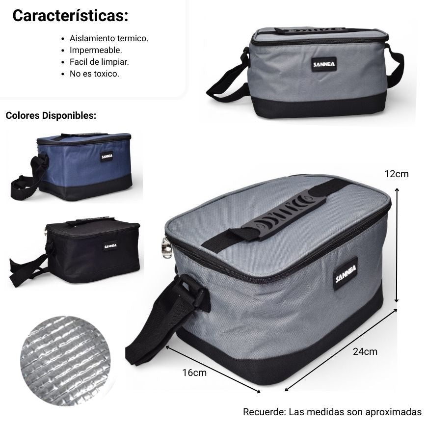 lonchera termica poliester para almuerzo dim:24x16x16
