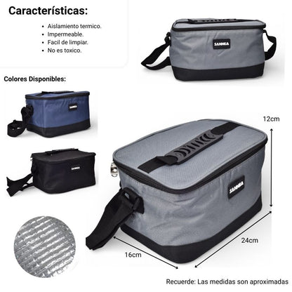 LONCHERA TERMICA POLIESTER PARA ALMUERZO DIM:24X16X16
