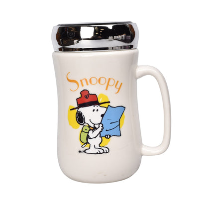 MUG POCILLO CERAMICA PERSONAJE CON TAPA ESPEJO 380ML DIM:13X7