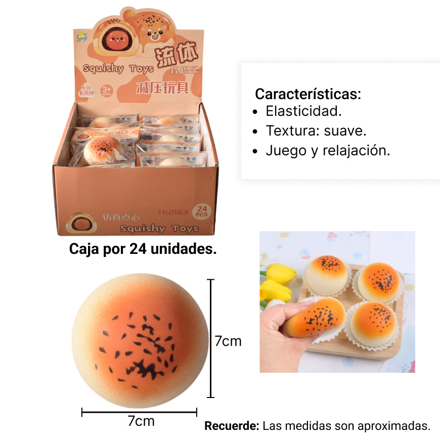 squishy anti estres elastico  forma redonda silicona caucho