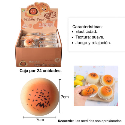 SQUISHY ANTI ESTRES ELASTICO  FORMA REDONDA SILICONA CAUCHO
