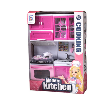 MINI COCINA MUÑECAS CON ACCESORIOS DIM:23x33x8