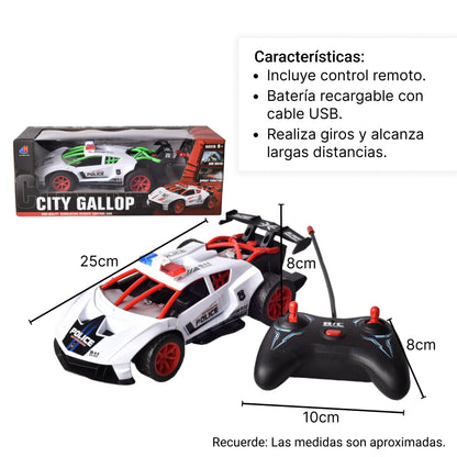 JUGUETE CARRO CON CONTROL REMOTO RECARGABLE  PLLASTICO