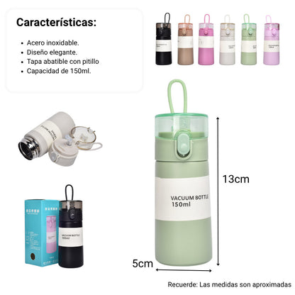 TERMO ACERO INOXIDABLE 150ML DIM:5X5X13